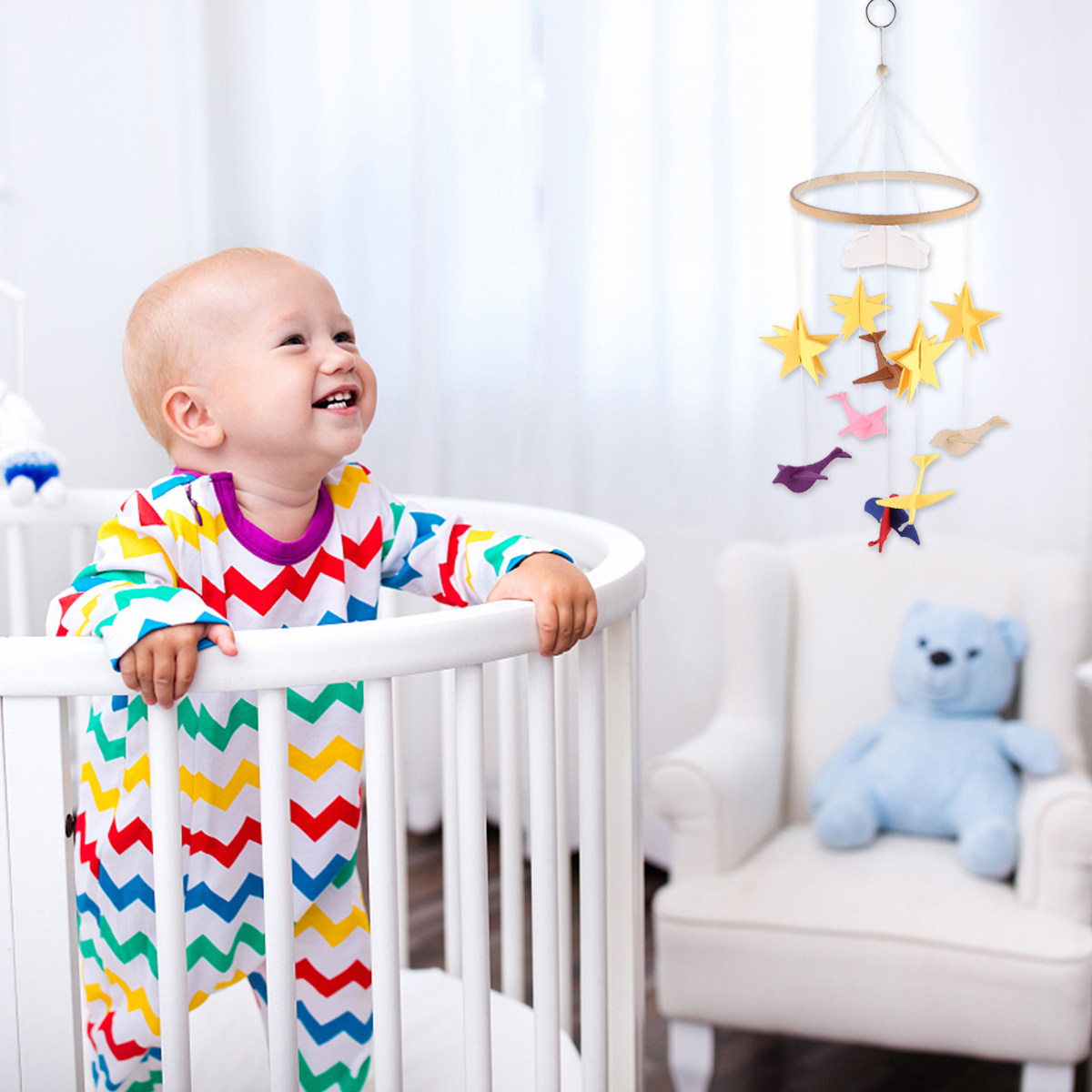 Baby Nursery Ornaments - ของตกแต่งแขวนเปลเด็ก 1 ชิ้น โมบายแขวนคุณภาพพรีเมียม จี้ผ้าสักหลาด ของตกแต่งห้องเด็กอ่อนสุดประณีต