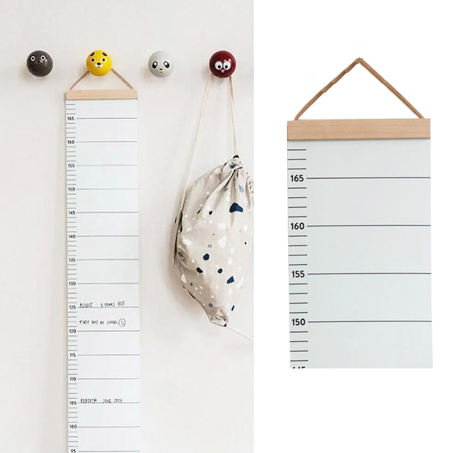 Baby Nursery Ornaments - เด็กนอร์ดิกความสูงไม้บรรทัดผ้าใบแขวนแผนภูมิการเจริญเติบโตเด็ก Room Wall Decor ตกแต่งการถ่ายภาพเด็ก Props