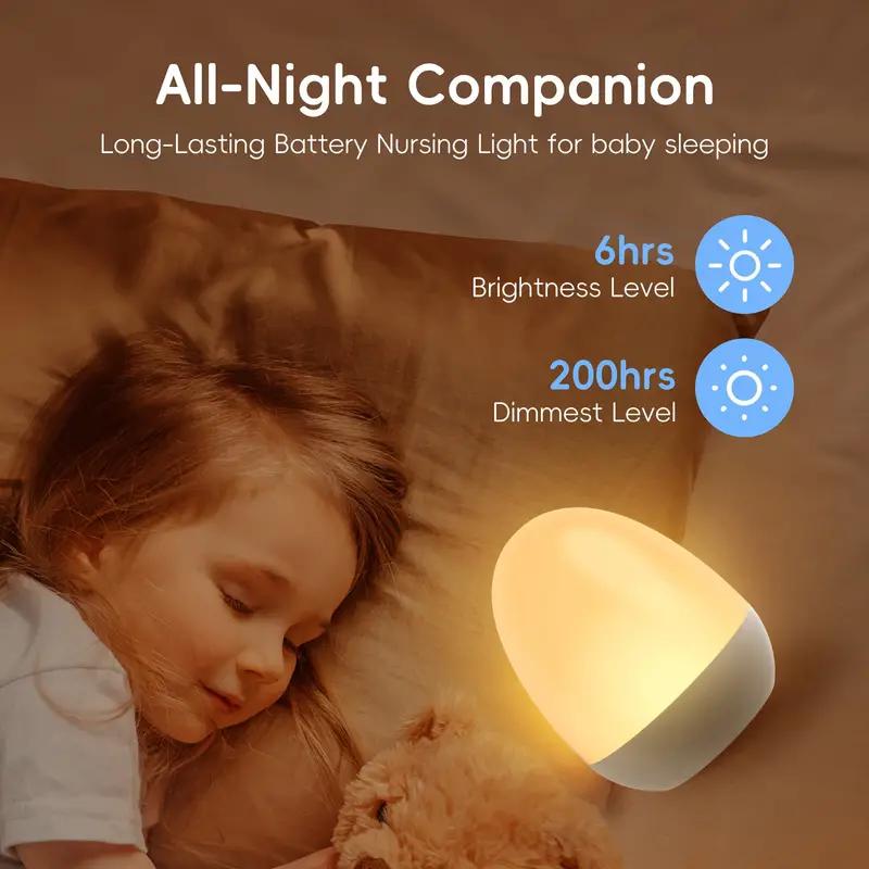 Baby Nursery Temperature - Touch Night Light สําหรับทารกเนอสเซอรี่แบบพกพาเด็กไข่ Nightlight โคมไฟ