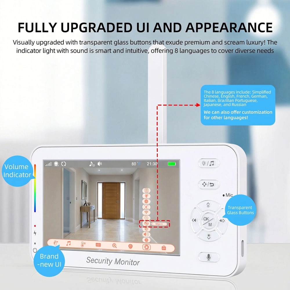 จอภาพวิดีโอสำหรับเด็กขนาด 4.3  - Baby Nursery Temperature บทวิจารณ์และราคา