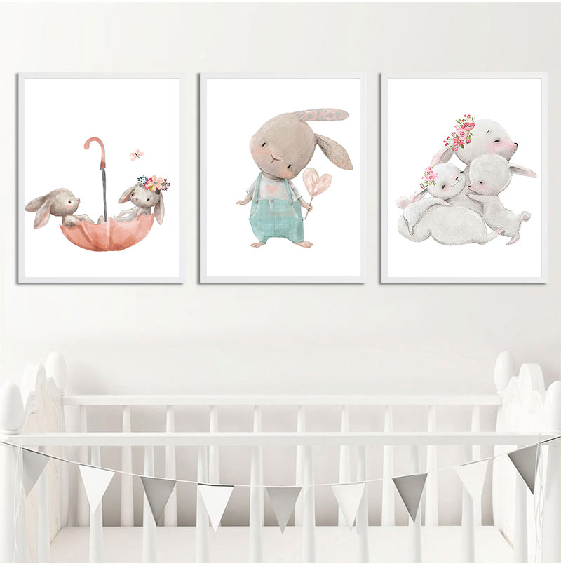 ภาพพิมพ์ศิลปะตกแต่งแบบไม่มีกรอ - Baby Nursery Posters บทวิจารณ์และราคา