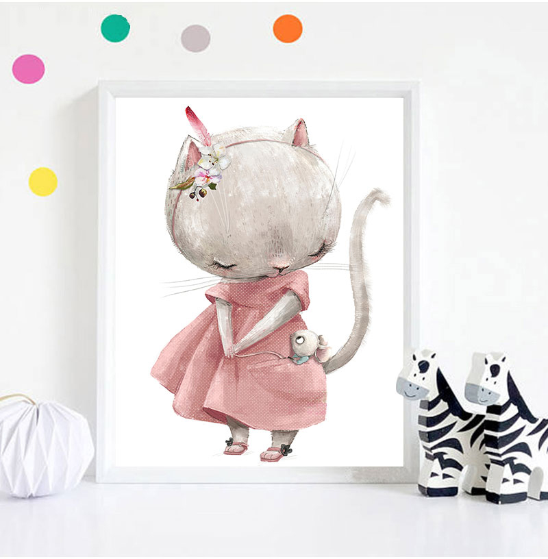 ภาพพิมพ์ศิลปะตกแต่งแบบไม่มีกรอ - Baby Nursery Posters บทวิจารณ์และราคา