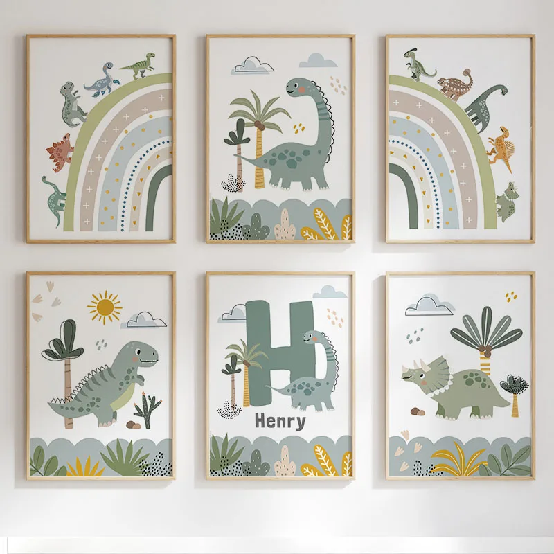 ไดโนเสาร์น่ารัก ทีเร็กซ์ แบรคิ - Baby Nursery Posters บทวิจารณ์และราคา
