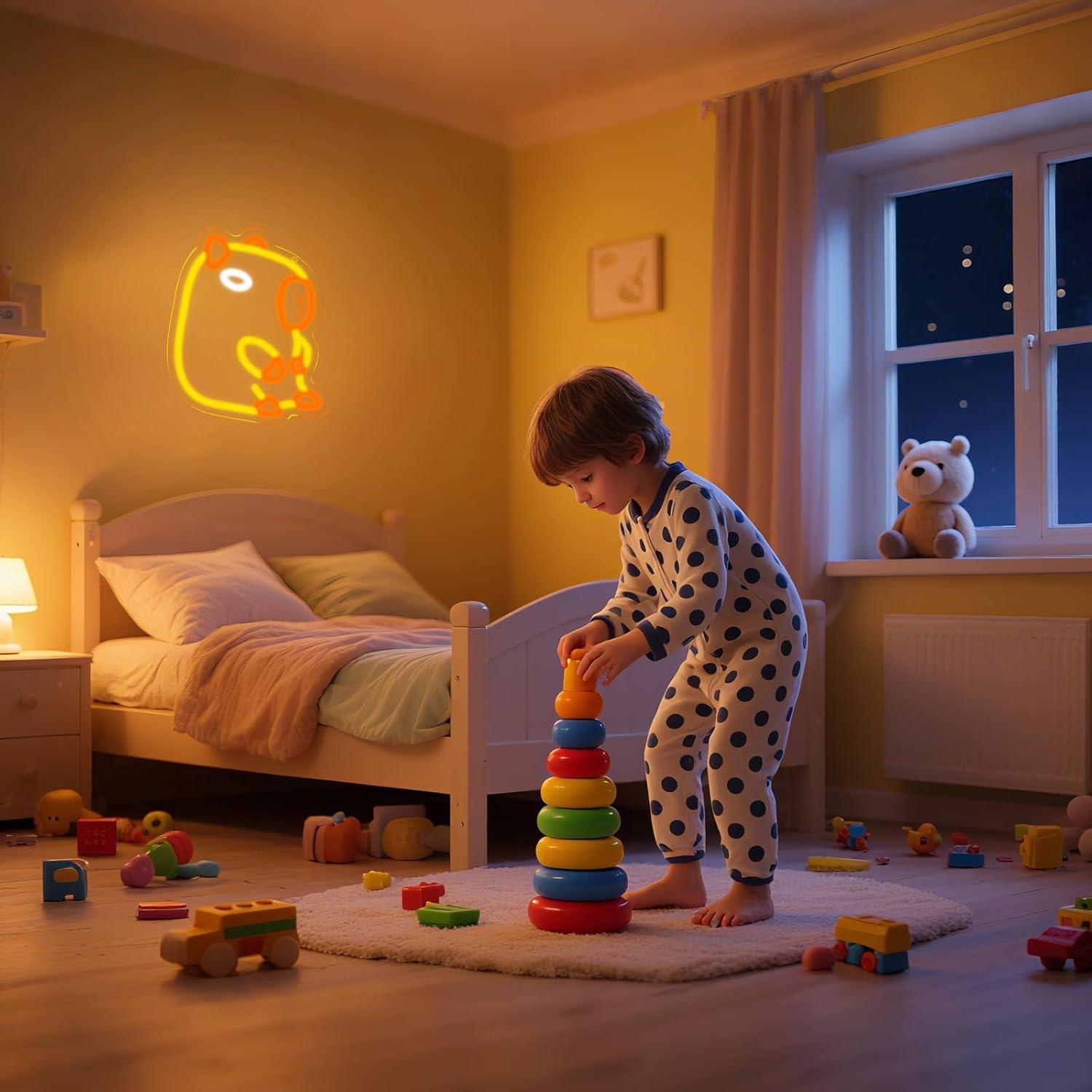 ป้ายไฟนีออนคาปิบาร่า ไฟ LED ปร - Baby Nursery Wall Lights บทวิจารณ์และราคา