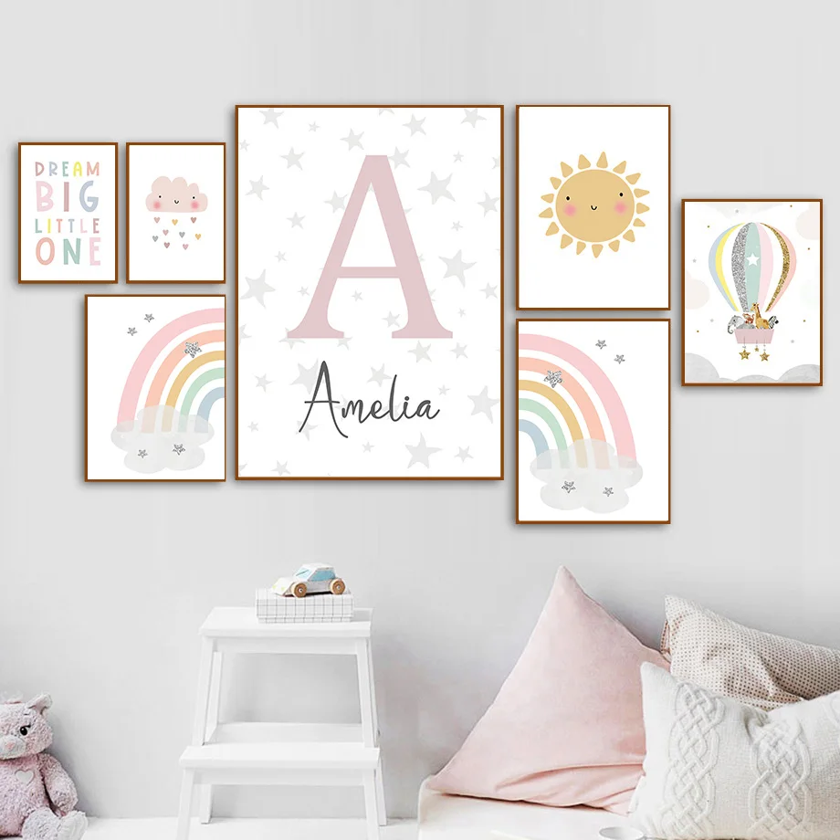 ยีราฟ ช้าง บอลลูนลมร้อน ดวงอาท - Baby Nursery Posters บทวิจารณ์และราคา
