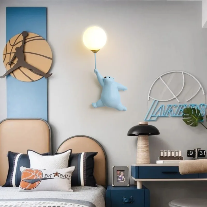 การ์ตูนหมีขั้วโลก LED Sconce L - Baby Nursery Wall Lights บทวิจารณ์และราคา