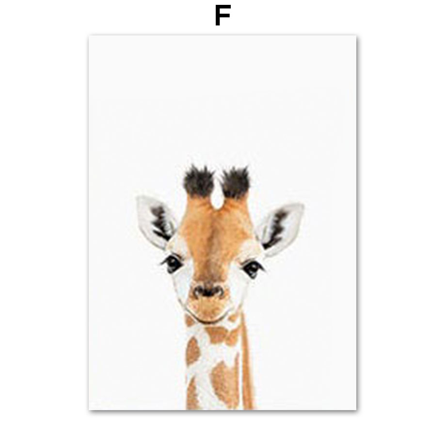 ภาพวาดบนผ้าใบไร้กรอบ 1 ชิ้น ภา - Baby Zoo Nursery บทวิจารณ์และราคา
