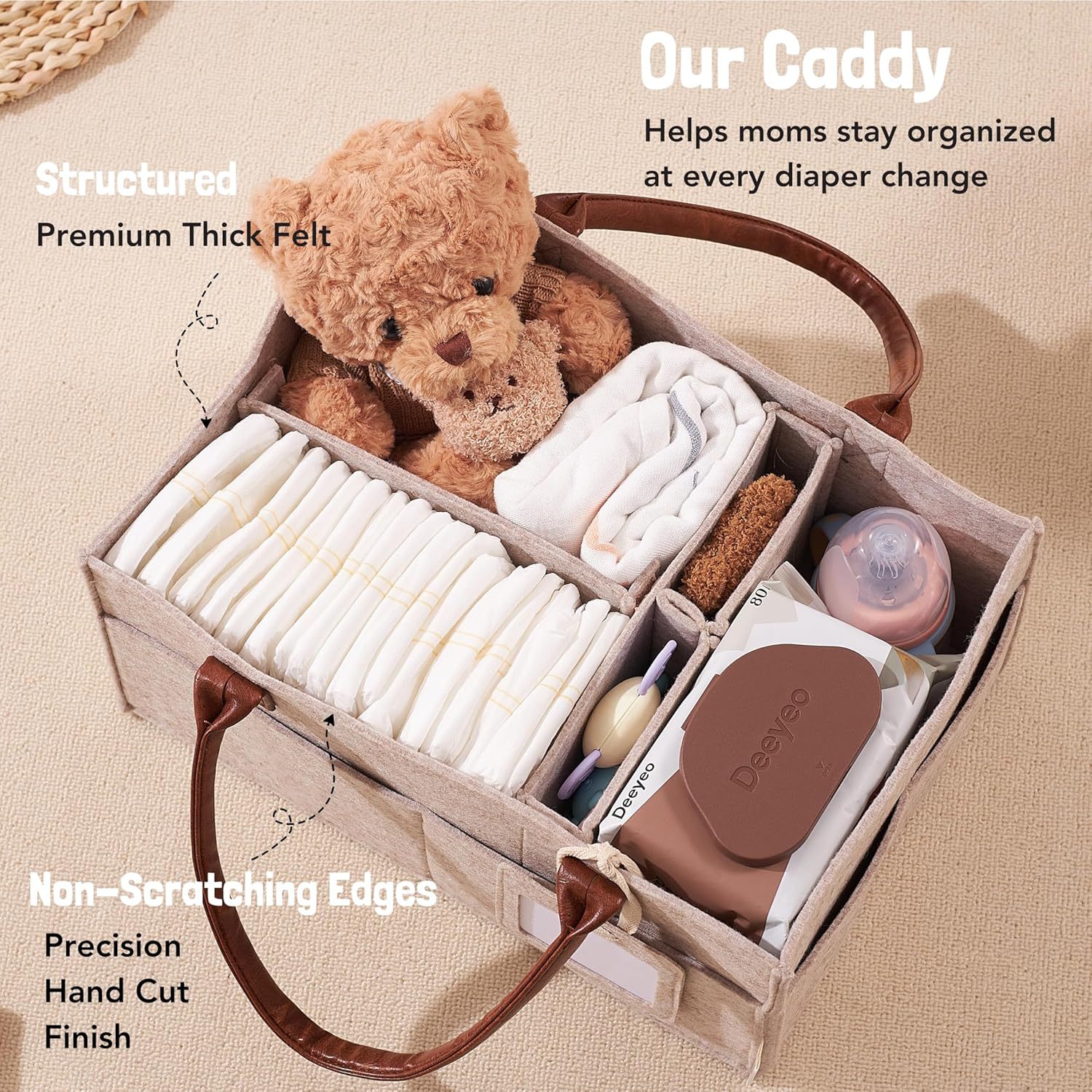 ตะกร้าเก็บของเด็กอ่อนแบบมีหูหิ - Baby Nursery Storage บทวิจารณ์และราคา