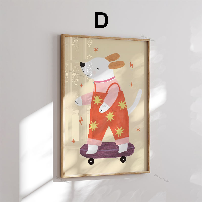 ภาพวาดการ์ตูนสัตว์น่ารักสำหรับ - Baby Nursery Posters บทวิจารณ์และราคา
