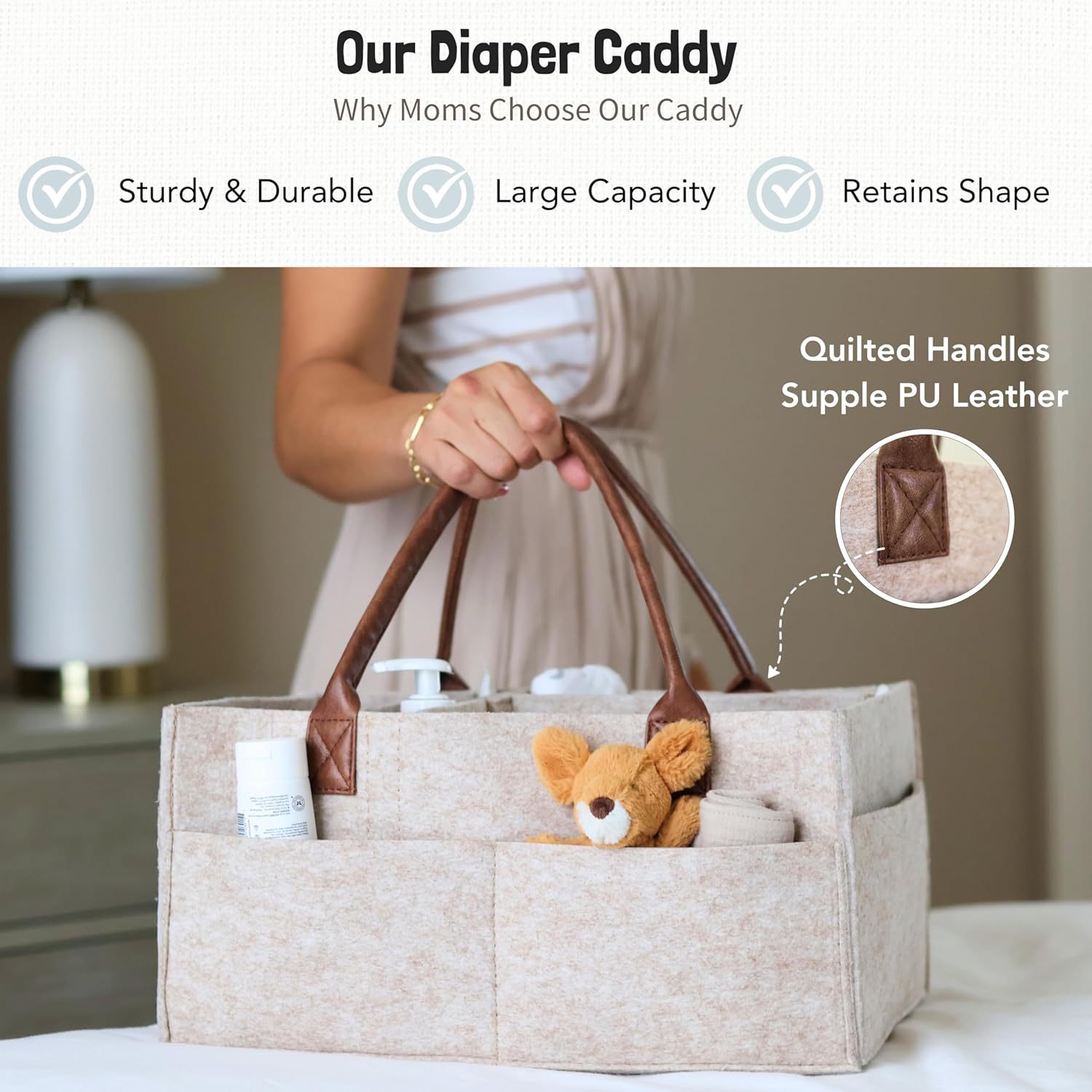 ตะกร้าเก็บของเด็กอ่อนแบบมีหูหิ - Baby Nursery Storage บทวิจารณ์และราคา