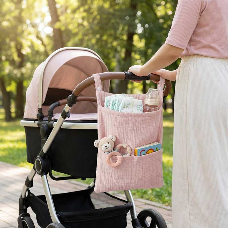 กระเป๋าแขวนรถเข็นเด็กผ้าฝ้ายแท - Baby Nursery Storage บทวิจารณ์และราคา