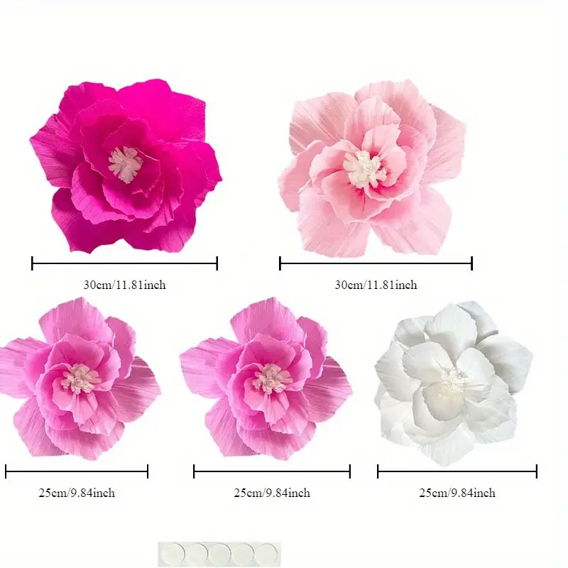 5 ชิ้นกระดาษสีชมพูดอกไม้, กระด - Baby Nursery Furniture Sets บทวิจารณ์และราคา