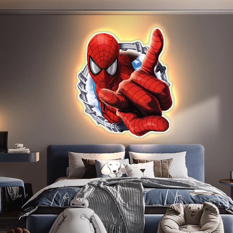 ป้ายไฟนีออน LED สไปเดอร์แมนสำห - Baby Nursery Wall Lights บทวิจารณ์และราคา