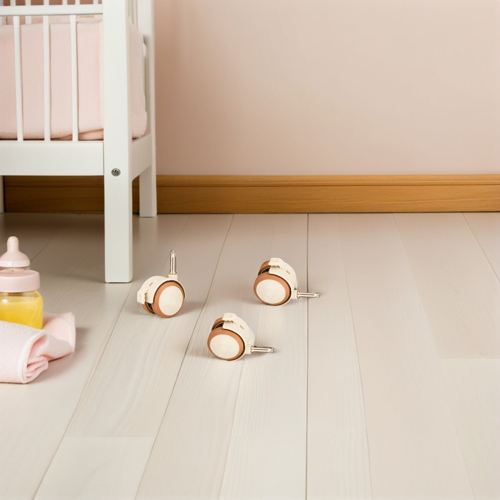 ล้อเลื่อนสำหรับเตียงเด็ก 4 ชิ้ - Baby Nursery Furniture Sets บทวิจารณ์และราคา