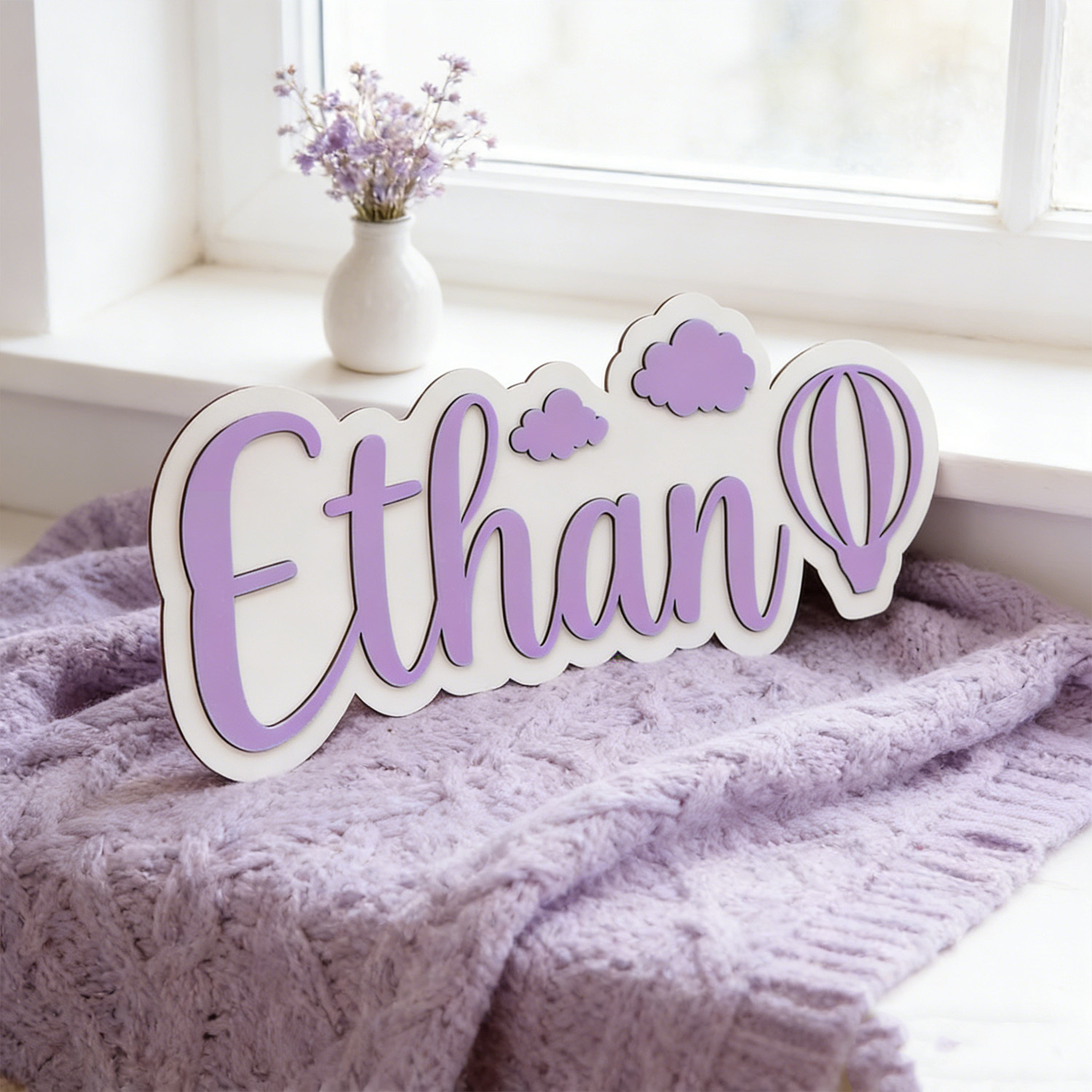 ป้ายชื่อห้องรูปบอลลูนลมร้อนและ - Baby Nursery Ornaments บทวิจารณ์และราคา