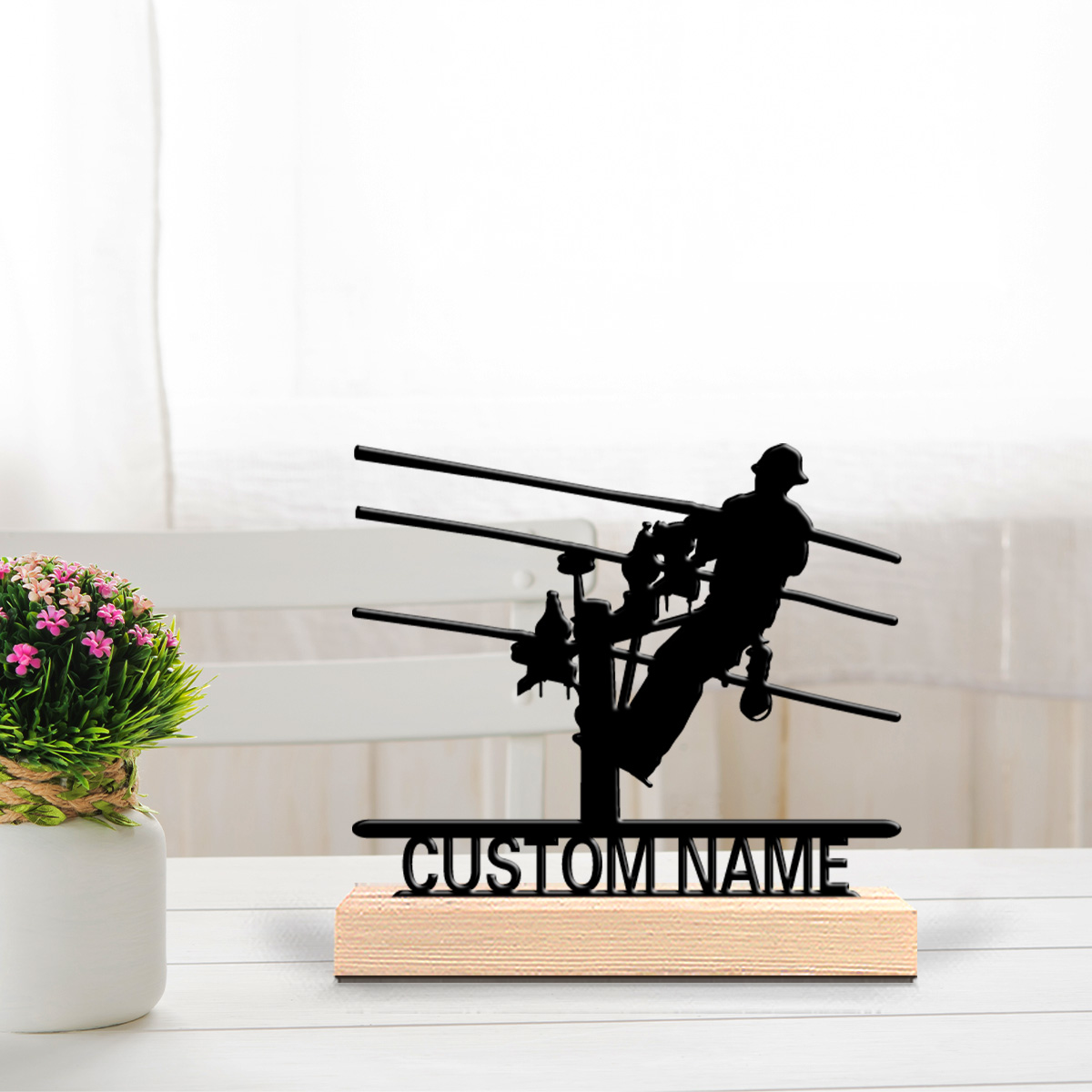 รูปปั้นช่างไฟฟ้าโลหะแบบกำหนดเอ - Baby Nursery Ornaments บทวิจารณ์และราคา